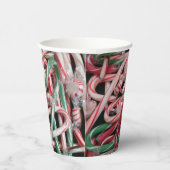 Gobelets En Papier Sucres de canne et menthe de Noël (Droite)