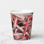 Gobelets En Papier Sucres de canne et menthe de Noël (Gauche)