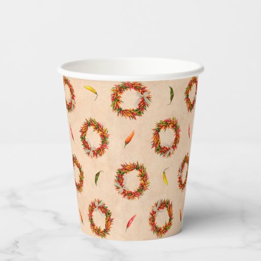 Gobelets En Papier Sud-Ouest du Chili Ristra Wreaths partout sur Moti (Verso)