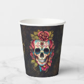 Gobelets En Papier Sugar Skull Sweet 16 Anniversaire (Verso)