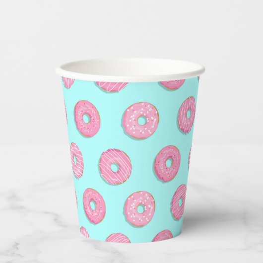 Gobelets En Papier Sugar Sweet Pink Glazed Donuts (Recto)