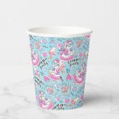 Gobelets En Papier Summer Pool Party Unicorn (Droite)