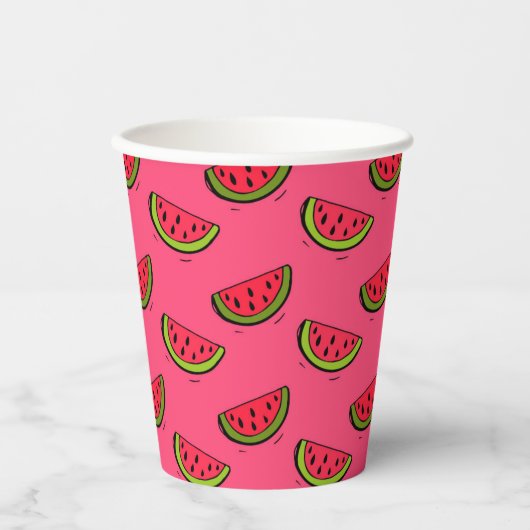 Gobelets En Papier Summer Watermelon (Recto)