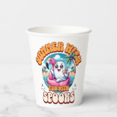 Gobelets En Papier Summerween Vibes Spooky Cute Ghost Flamingo Float (Verso)