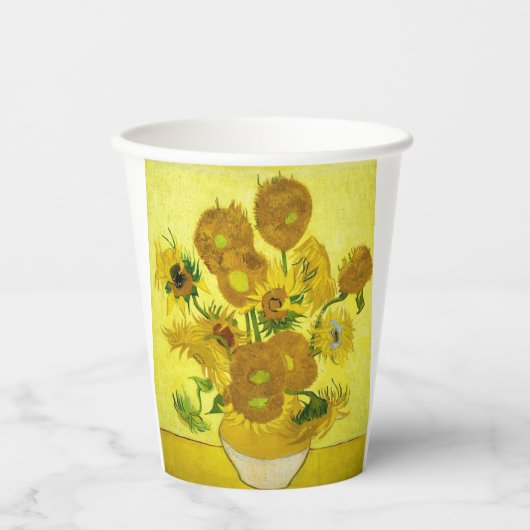 Gobelets En Papier Sunflowers Vincent van Gogh (Recto)