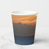 Gobelets En Papier Sunset Clouds and Sailboat Seascape (Recto)