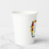 Gobelets En Papier Sunset Sunflower Rose Floral Mariage (Droite)