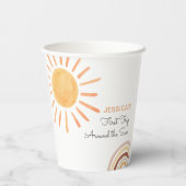 Gobelets En Papier Sunshine Rainbow Trip Autour du Soleil 1er Anniver (Verso)