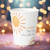 Gobelets En Papier Sunshine Rainbow Trip Autour du Soleil 1er Anniver