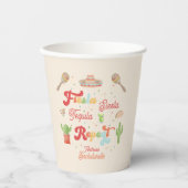 Gobelets En Papier Super Fiesta Siesta Tequila Répète Bachelorette (Recto)