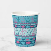 Gobelets En Papier Super Fun Poisson Et Motif De Voilier (Gauche)