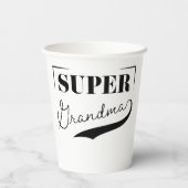 Gobelets En Papier Super grand-mère (Verso)
