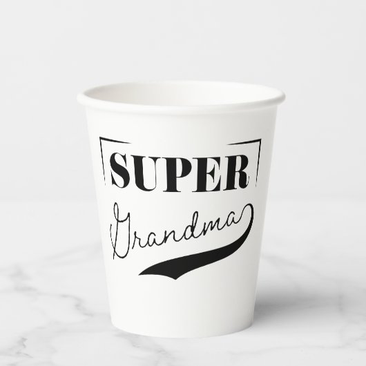 Gobelets En Papier Super grand-mère (Recto)
