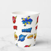 Gobelets En Papier Super Héros Dessin Capture Émotes et actions (Recto)