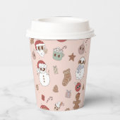 Gobelets En Papier Super Hippie Père Noël Noël fête d'anniversaire (Verso)