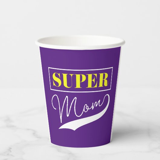 Gobelets En Papier Super Maman (Verso)