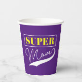 Gobelets En Papier Super Maman (Recto)