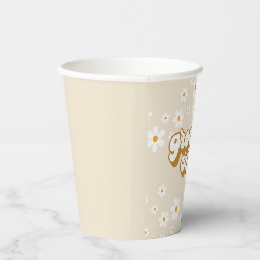 Gobelets En Papier Super One Retro Daisy 1er anniversaire (Droite)