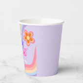 Gobelets En Papier Super One Retro Rainbow 1er anniversaire (Gauche)