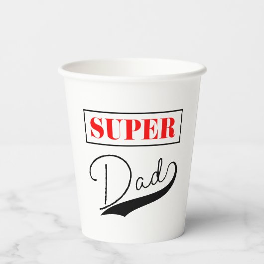 Gobelets En Papier Super papa (Verso)