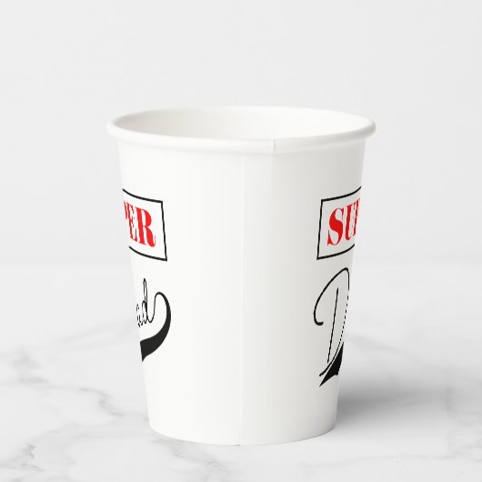 Gobelets En Papier Super papa (Droite)