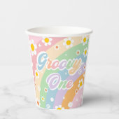 Gobelets En Papier Super Rainbow Retro Daisy fête d'anniversaire (Recto)