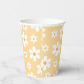Gobelets En Papier Super Retro Daisy jaune (Droite)