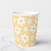 Gobelets En Papier Super Retro Daisy jaune (Recto)