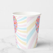 Gobelets En Papier Super Retro Pink Disco Ball les années 70 80s Fête (Droite)