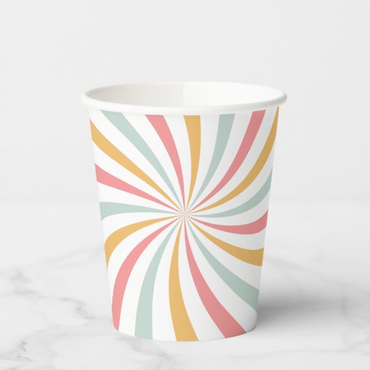 Gobelets En Papier Super Retro Swirl (Gauche)