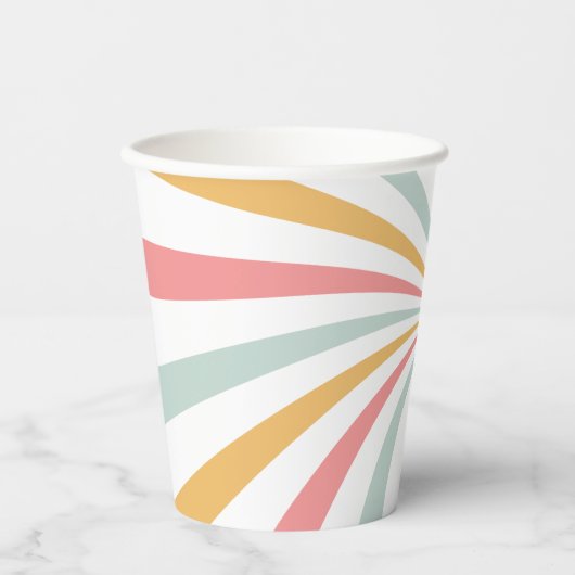 Gobelets En Papier Super Retro Swirl (Recto)