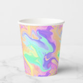 Gobelets En Papier Super Retro Tie Dye Pastel Marble Swirl (Recto)
