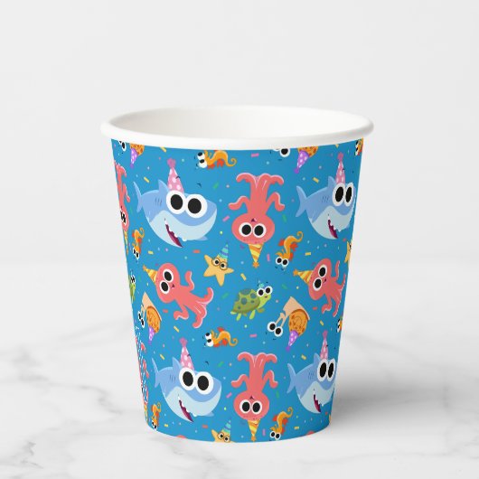 Gobelets En Papier Super simple | Finny Shark Confetti Anniversaire (Recto)