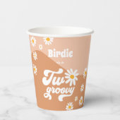 Gobelets En Papier Super Un 1er Anniversaire Fête Retro Daisy Décor (Verso)