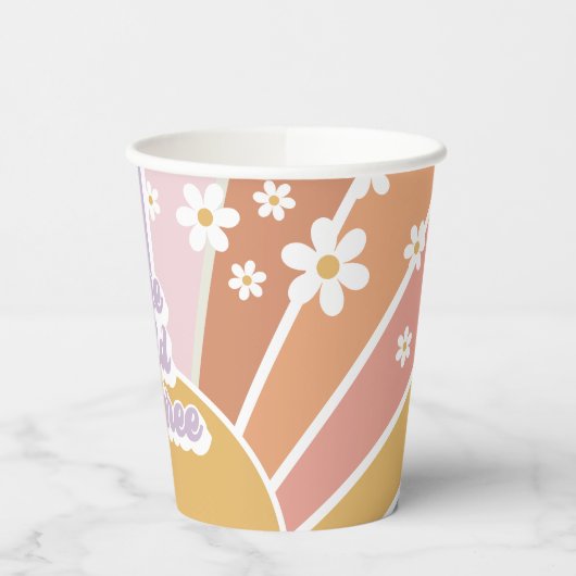 Gobelets En Papier Super Un Wild Trois Retro Sunshine Rainbow (Gauche)