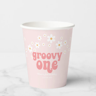 Gobelets En Papier super une marguerite boho premier anniversaire cou