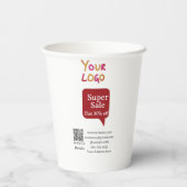 Gobelets En Papier super vente affaires réduction scan code QR détail (Verso)