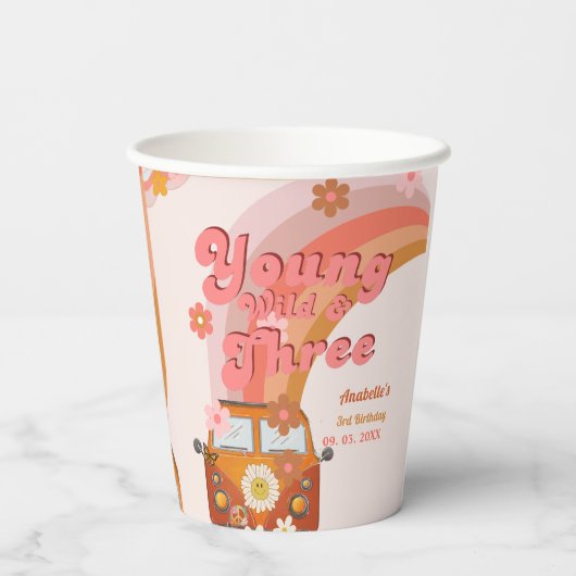 Gobelets En Papier Super Young Wild and Three Peach Van Daisy (Verso)