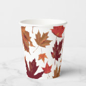 Gobelets En Papier Superbe automne automne Feuilles Décor de fête (Verso)