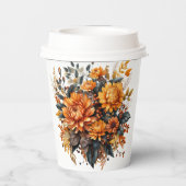 Gobelets En Papier Superbe automne floral (Verso)