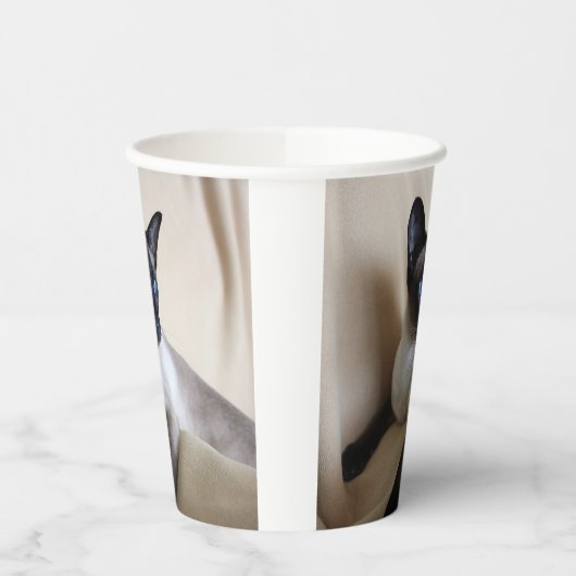 Gobelets En Papier Superbe visage de chat siamois (Gauche)