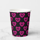 Gobelets En Papier Supergirl Hearts Motif diagonal (Verso)