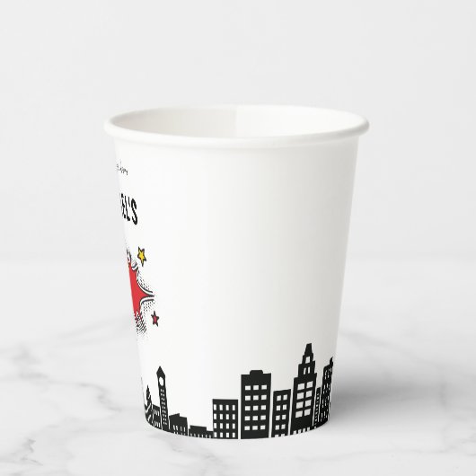 Gobelets En Papier Superhero dynamique 5e anniversaire (Gauche)