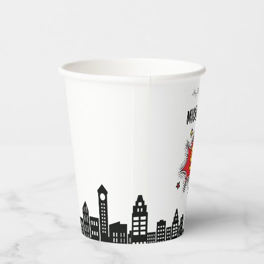 Gobelets En Papier Superhero dynamique 5e anniversaire (Droite)