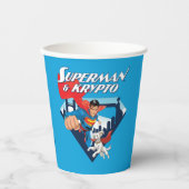 Gobelets En Papier Superman & Krypto Soar (Recto)