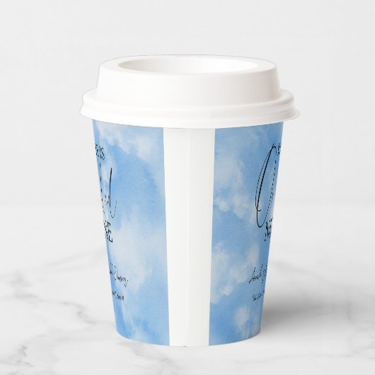 Gobelets En Papier Sur Cloud Neuf 9 Calligraphie Fête des mariées ble (Droite)