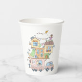 Gobelets En Papier Sur la route Famille Camping Trailer (Verso)