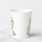 Gobelets En Papier Sur la route Famille Camping Trailer (Droite)