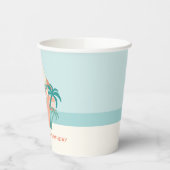 Gobelets En Papier Surf Beach Retro Tasses à papier (Gauche)