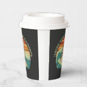 Gobelets En Papier Surf Bigfoot Chasse Vagues Cachant les empreintes (Droite)